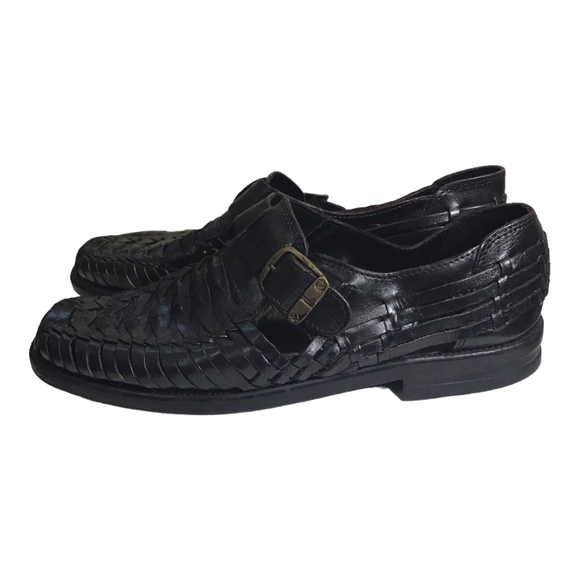 Verde International Men’s Woven Leather Slip On Shoes - Picture 3 of 6